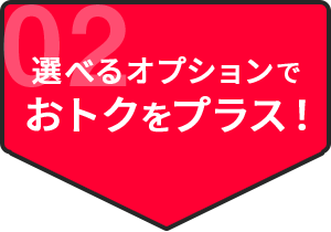 選べるオプションでおトクをプラス！